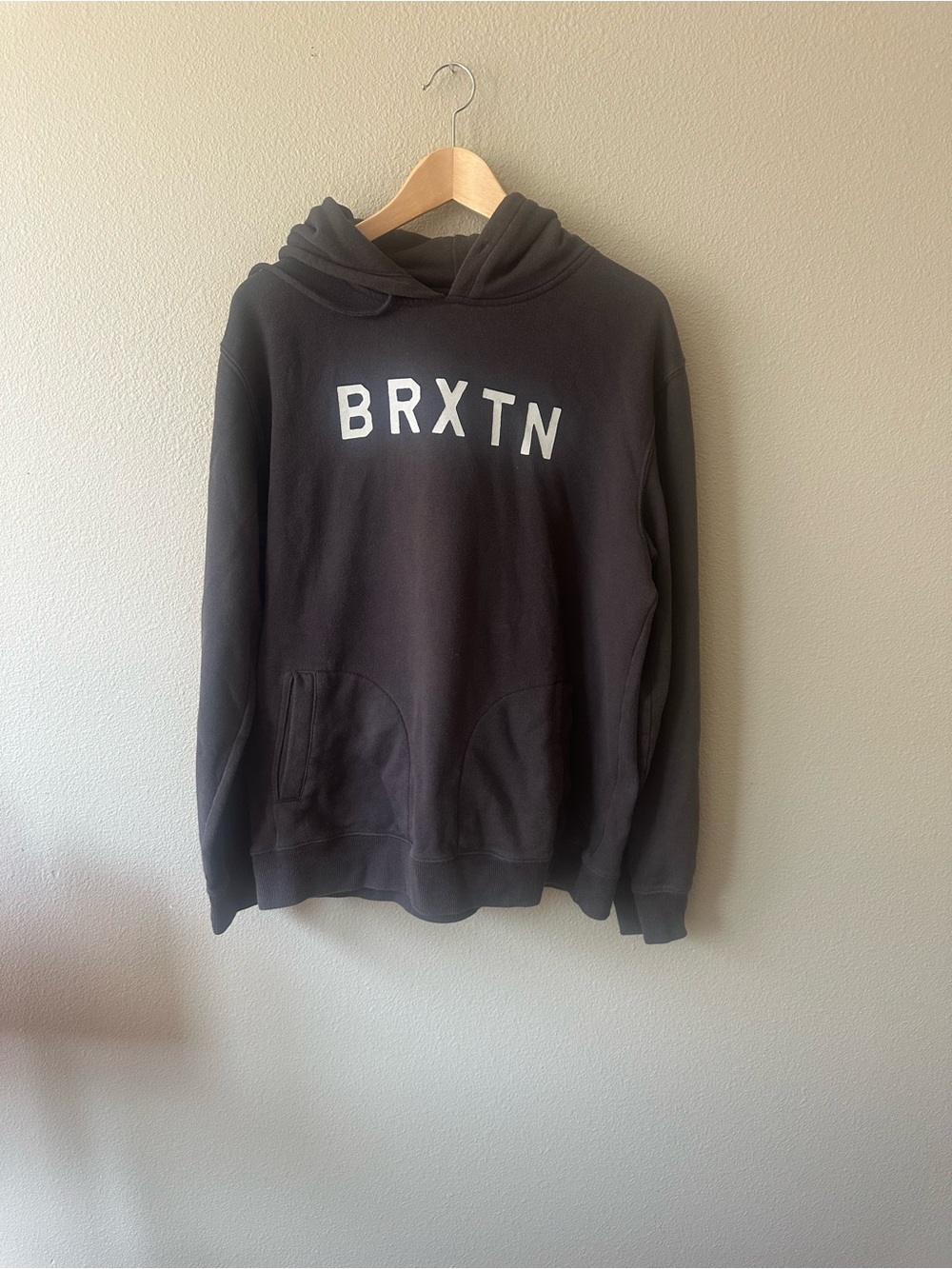 Brixton Black Hoodie with White BRXTN Logo